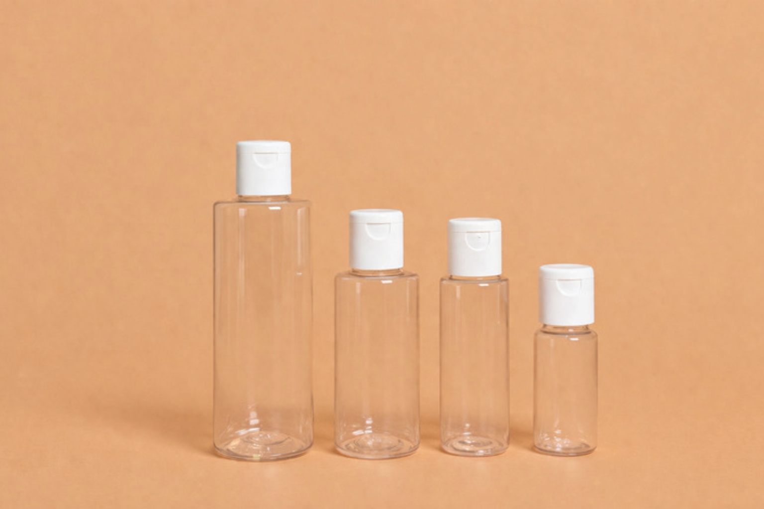 PET Tulip Bottle with Flip Top Cap Milky